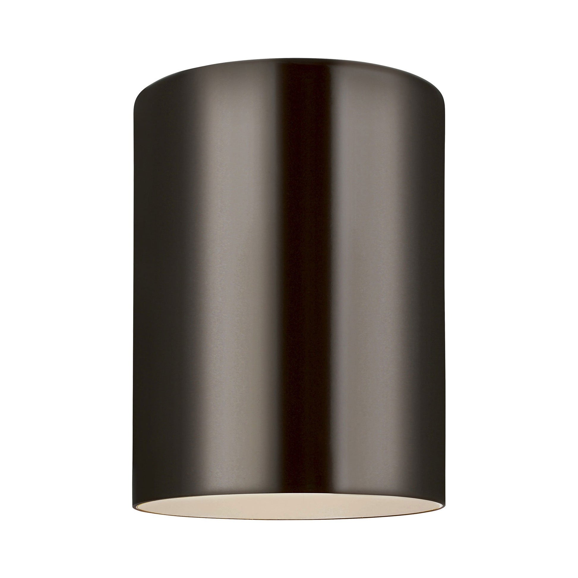 Outdoor Cylinders Ceiling Flush Mount in Bronze.