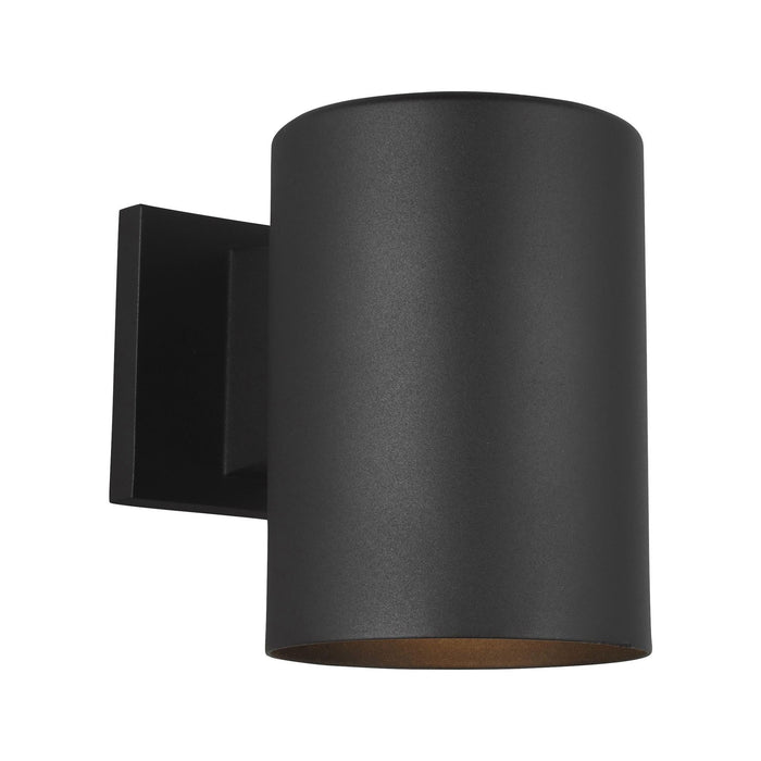 Outdoor Cylinders Wall Light in Small/65W/Black.