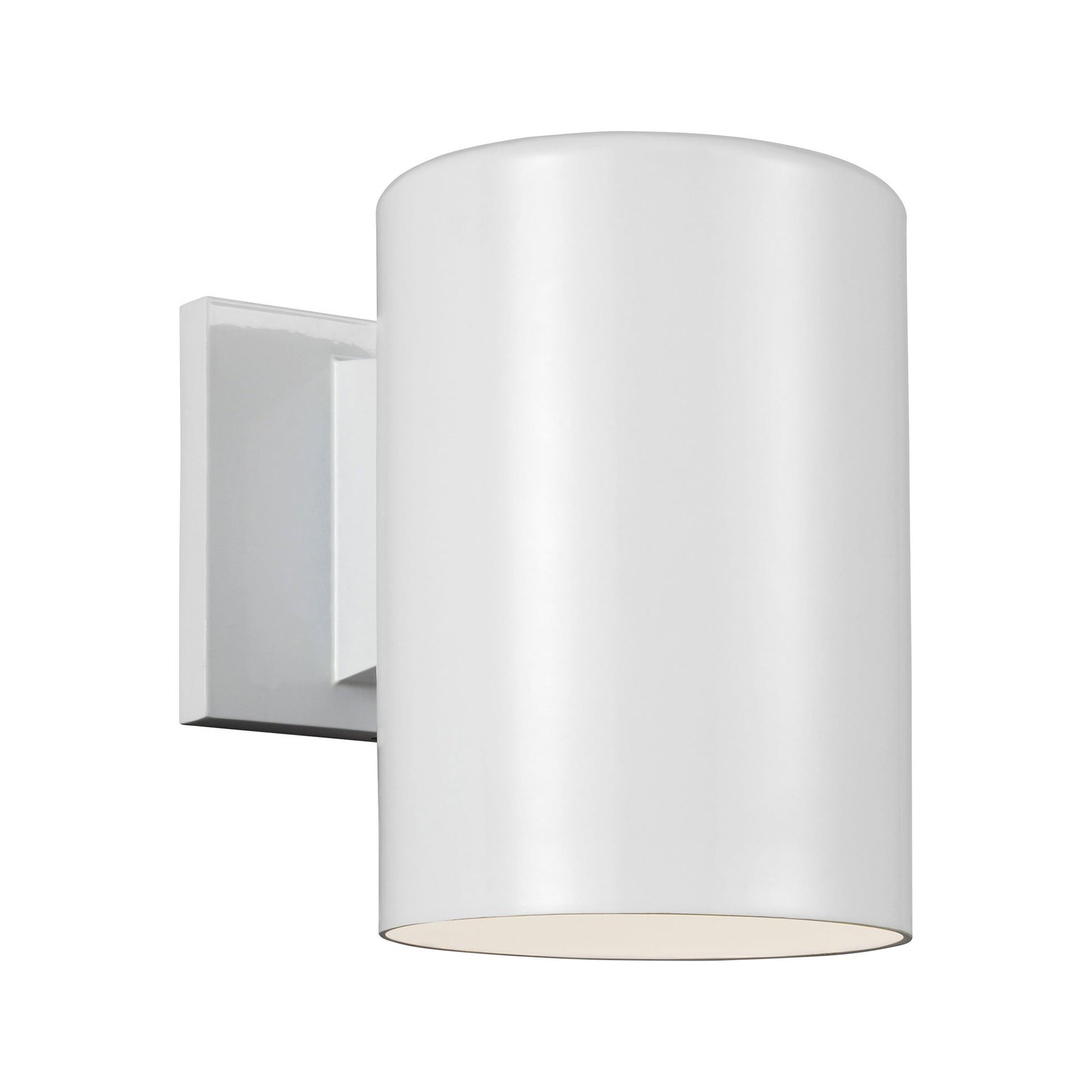 Outdoor Cylinders Wall Light in White (Bulb Not Included, LED Bulb Included, Turtle Friendly Bulb Included/Small).