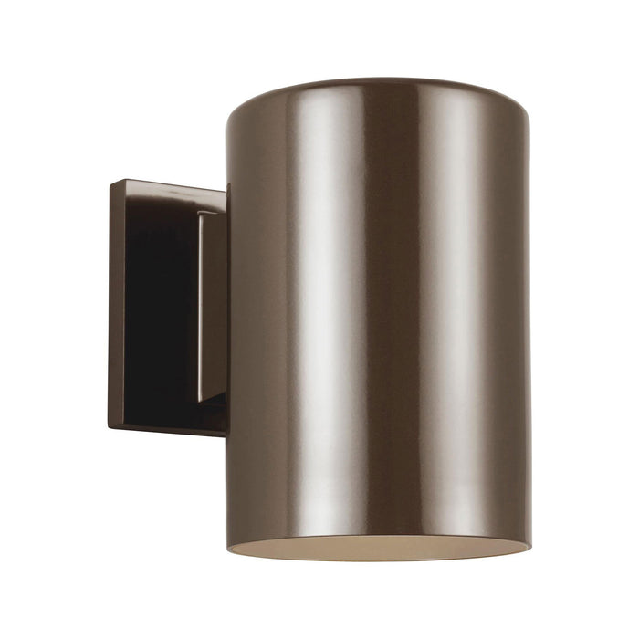 Outdoor Cylinders Wall Light in Small/14W/Bronze.