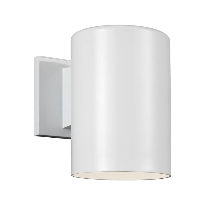 Outdoor Cylinders Wall Light in Small/14W/White.