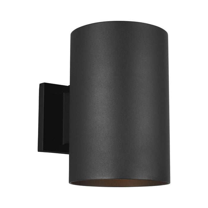 Outdoor Cylinders Wall Light in Large/100W/Black.