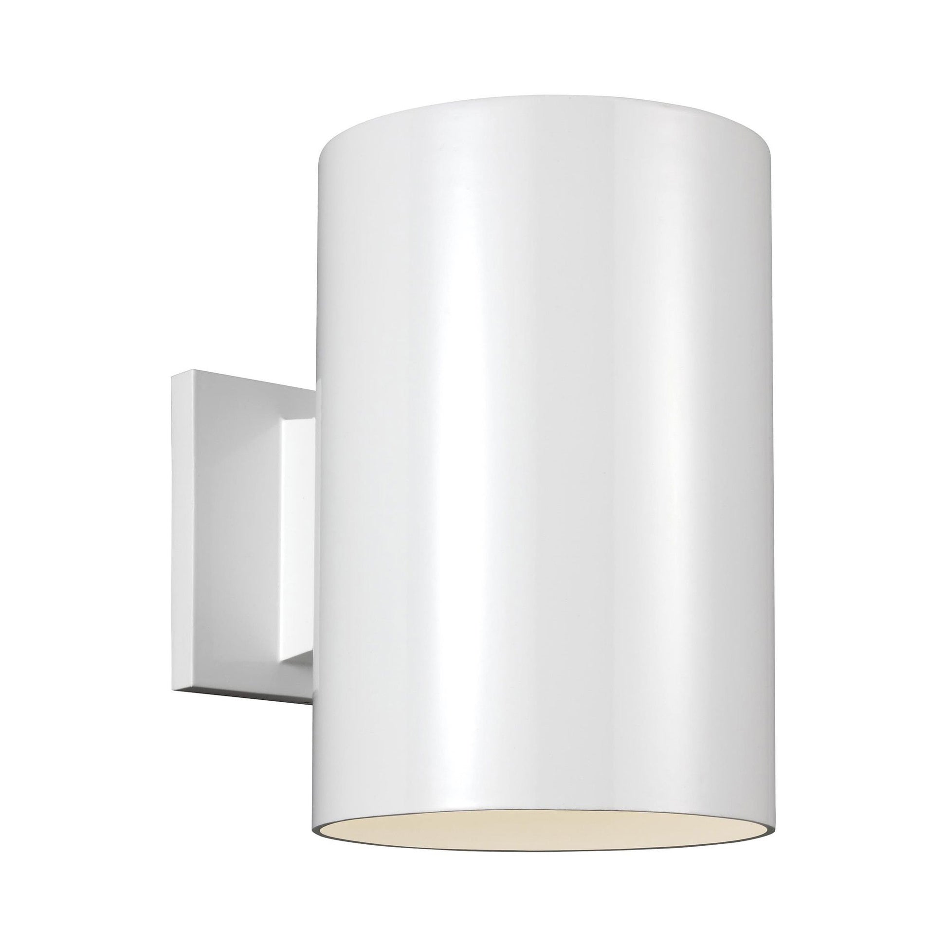 Outdoor Cylinders Wall Light in White (Bulb Not Included, LED Bulb Included, Turtle Friendly Bulb Included/Large).