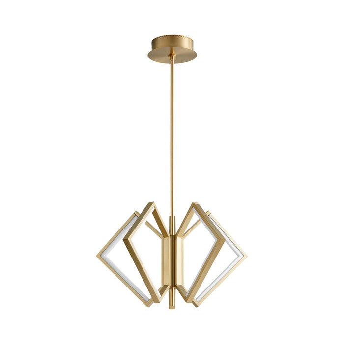 Acadia LED Chandelier in Aged Brass (25-Inch).