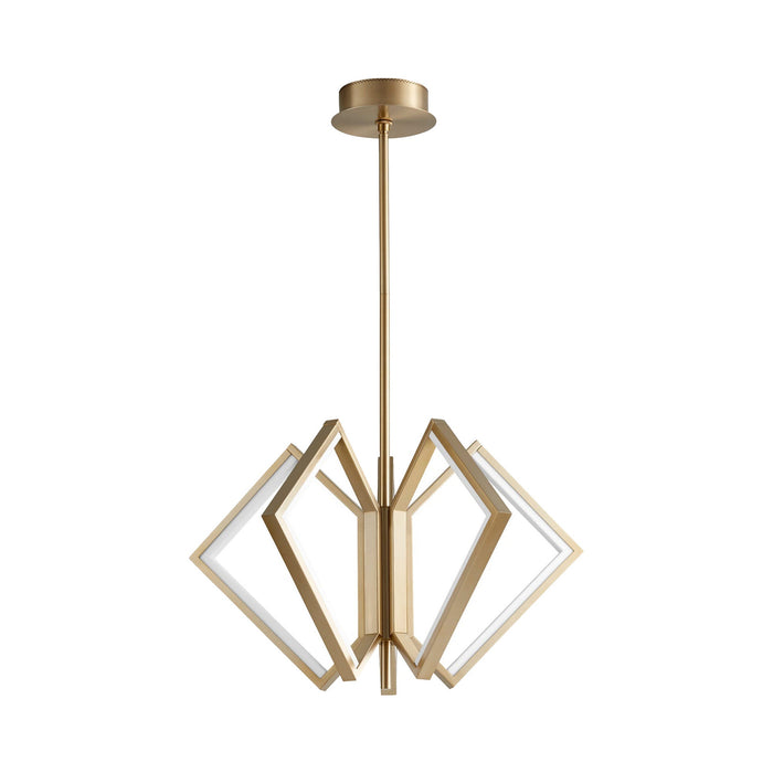 Acadia LED Chandelier in Aged Brass (30-Inch).