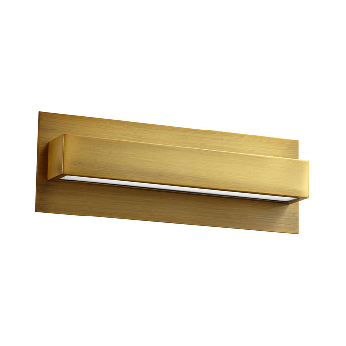 Alcor LED Vanity Wall Light in Aged Brass (13-Inch).