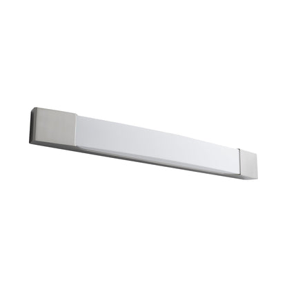 Apollo Vanity Wall Light in Satin Nickel (27.75-Inch).