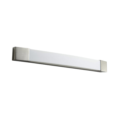 Apollo Vanity Wall Light in Satin Nickel (31.75-Inch).