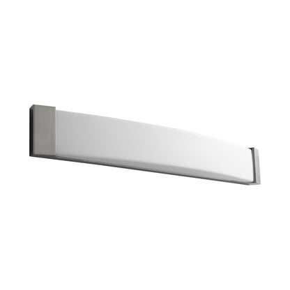 Apollo Vanity Wall Light in Satin Nickel (37.25-Inch).