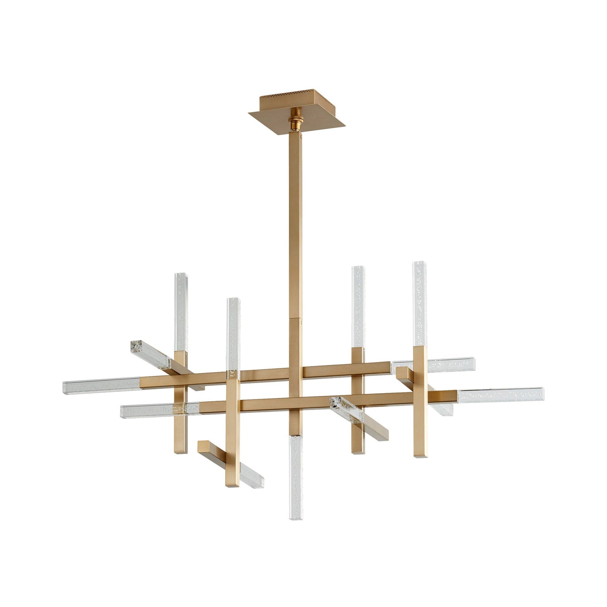 Atlantis LED Chandelier in Aged Brass (13-Light).