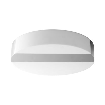 Aurora LED Flush Mount Ceiling Light in Polished Nickel.