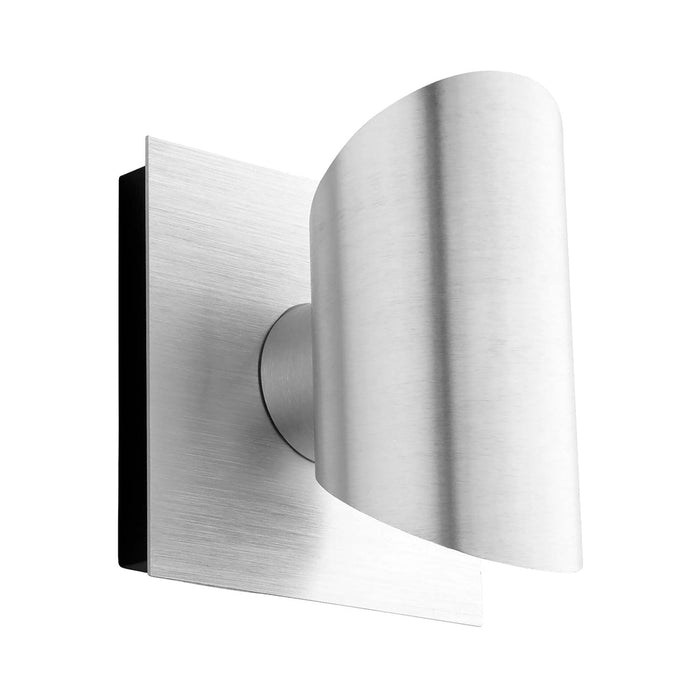 Caliber LED Outdoor Wall Light in Brushed Aluminum.