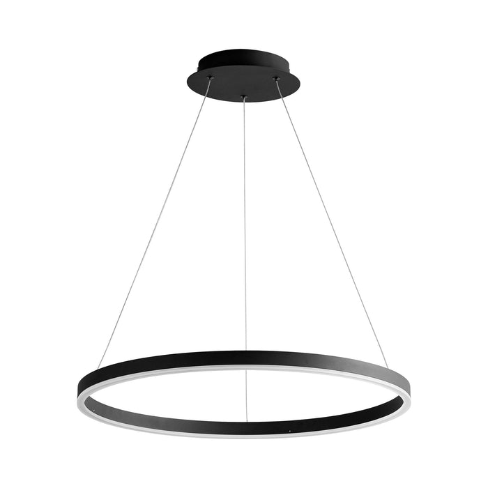 Circulo LED Pendant Light in Black (24-Inch).