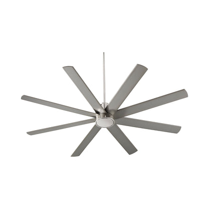 Cosmo Ceiling Fan in Polished Nickel.