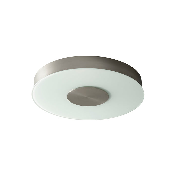 Dione LED Flush Mount Ceiling Light in Satin Nickel (Small).