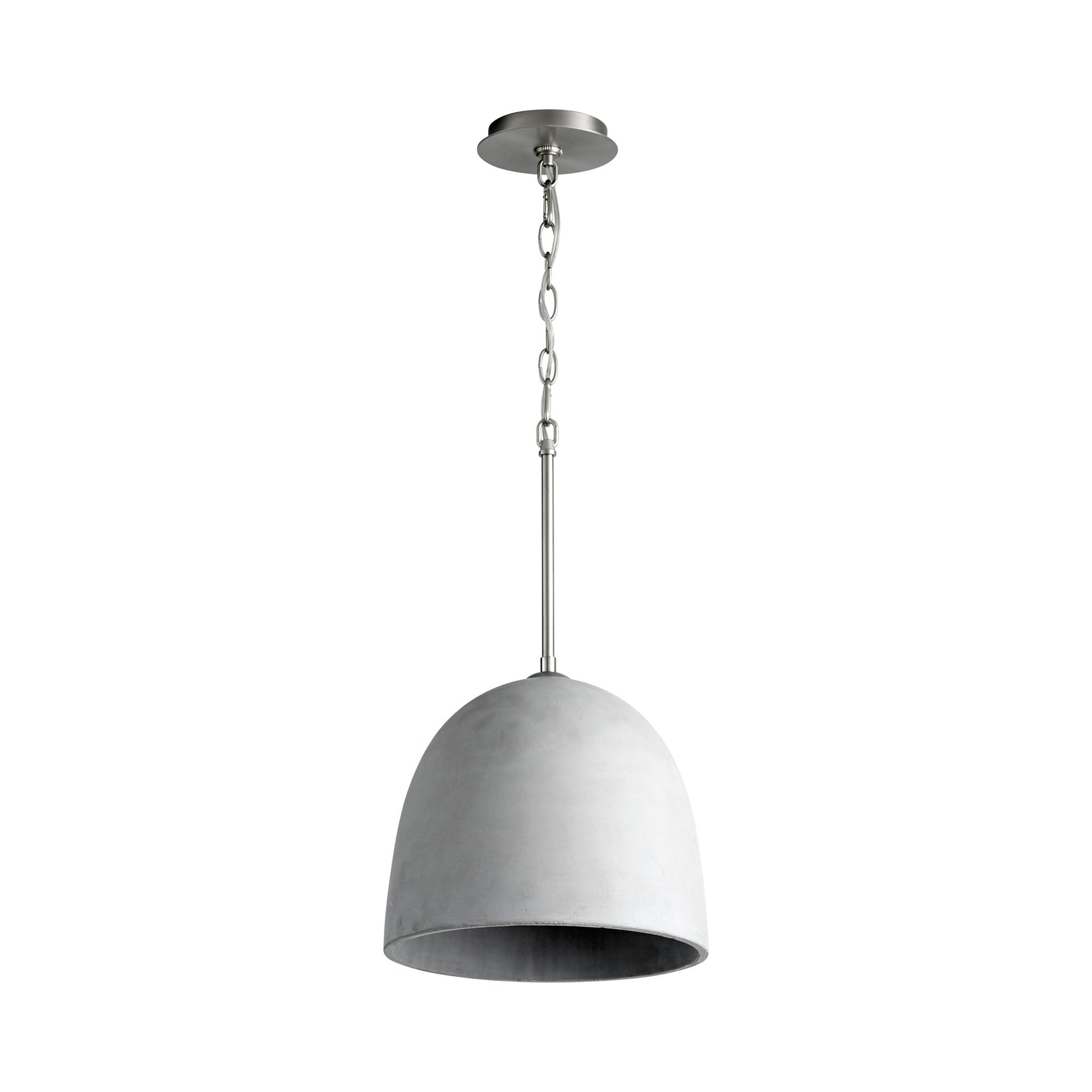 Dune LED Pendant Light in Gray/Satin Nickel.