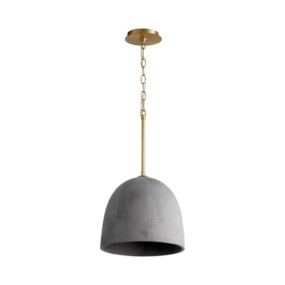 Dune LED Pendant Light in Dark Gray/Aged Brass.