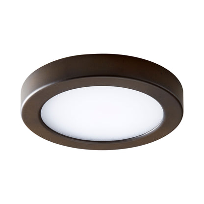 Elite LED Flush Mount Ceiling Light in Oiled Bronze (7-Inch).