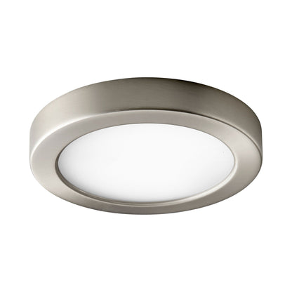 Elite LED Flush Mount Ceiling Light in Satin Nickel (7-Inch).