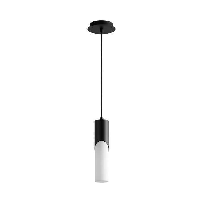 Ellipse LED Pendant Light in Acrylic/Black (13-Inch).