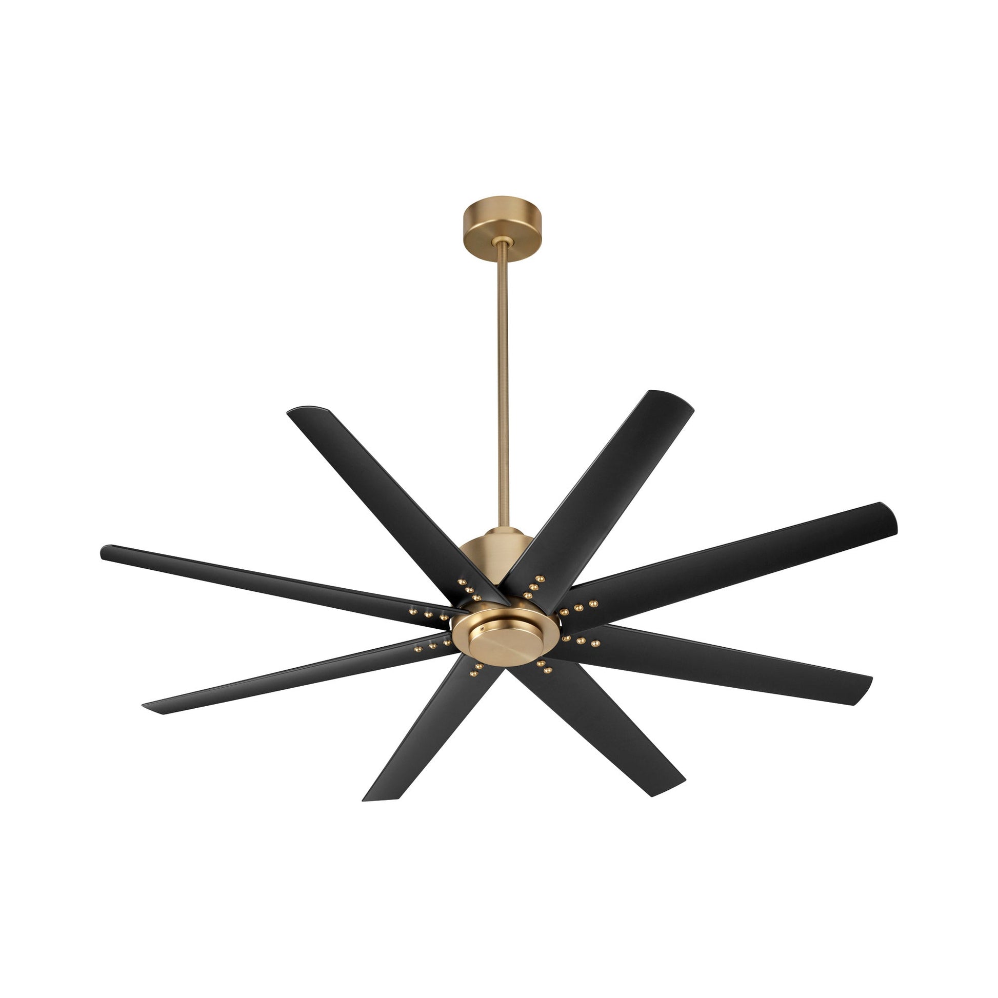 Fleet Ceiling Fan in Aged Brass.