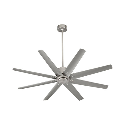 Fleet Ceiling Fan in Satin Nickel.