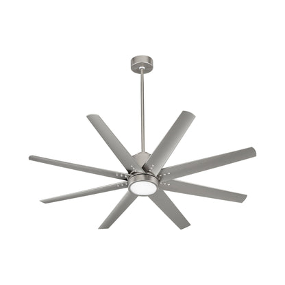 Fleet Ceiling Fan in Satin Nickel.