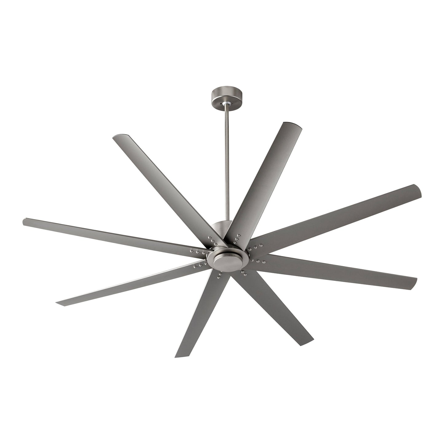 Fleet Ceiling Fan in Satin Nickel.