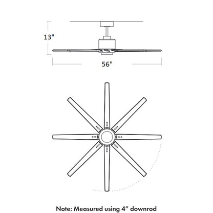 Fleet Ceiling Fan - line drawing.