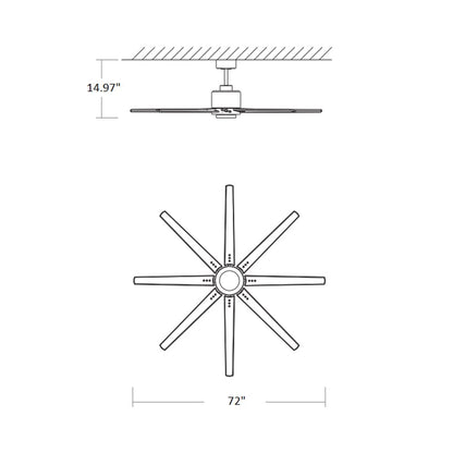 Fleet Ceiling Fan - line drawing.