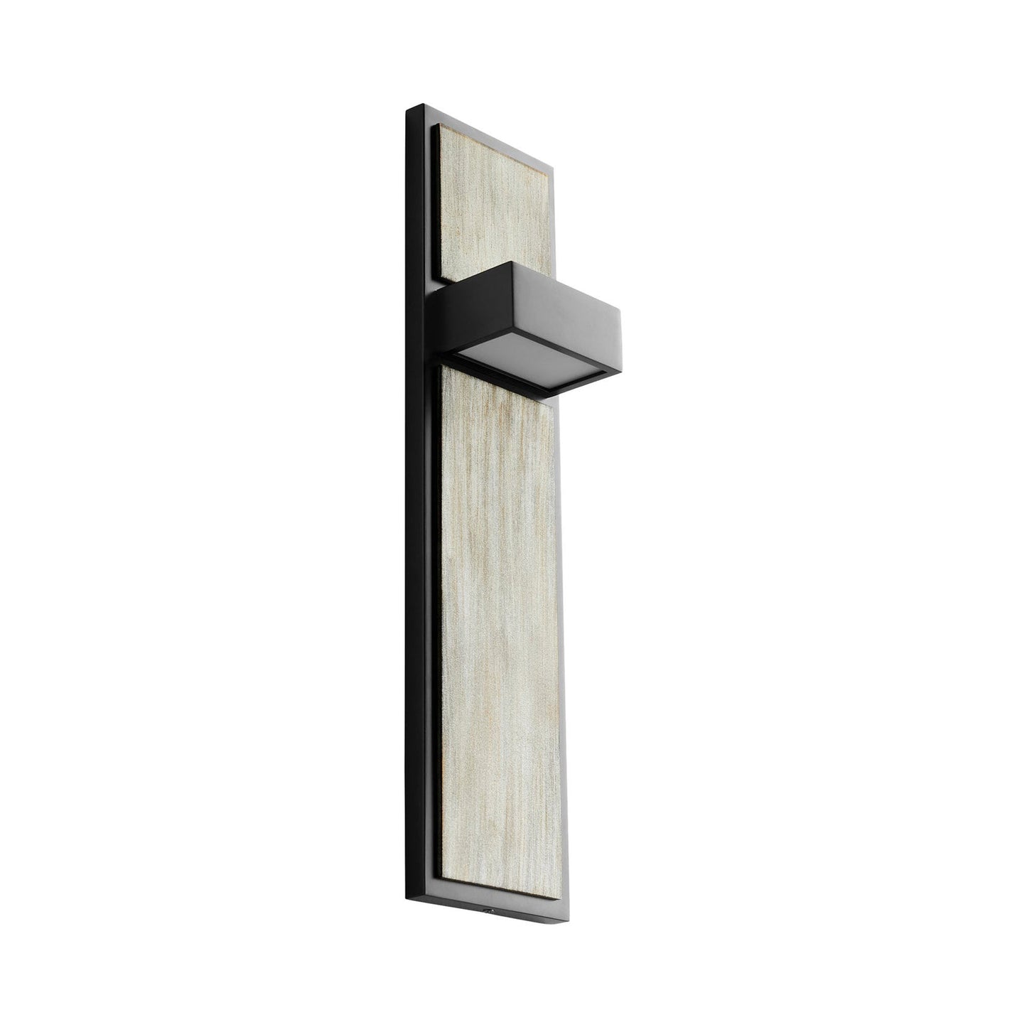 Guapo LED Wall Light in Black/Weathered Oak.