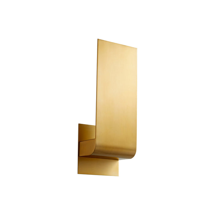 Halo LED Wall Light in Aged Brass (Small).