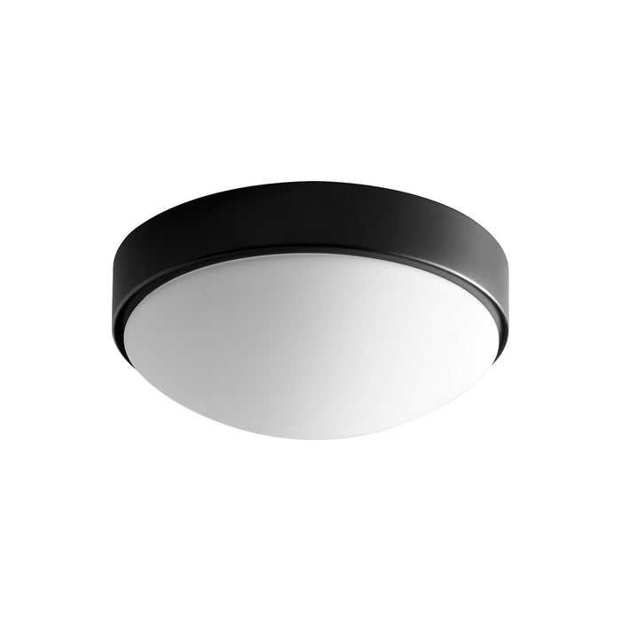 Journey LED Flush Mount Ceiling Light in Glass/Black (11-Inch/1-Light).