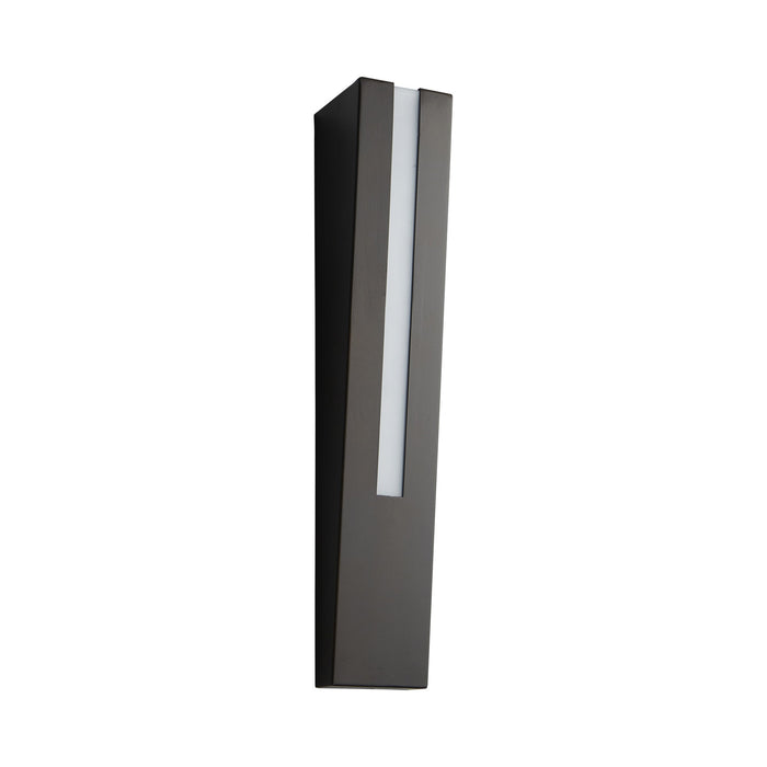 Karme Outdoor LED Wall Light in Oiled Bronze.