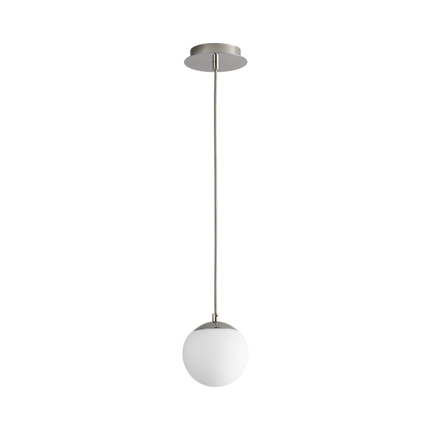 Luna LED Pendant Light in Polished Nickel (6-Inch).