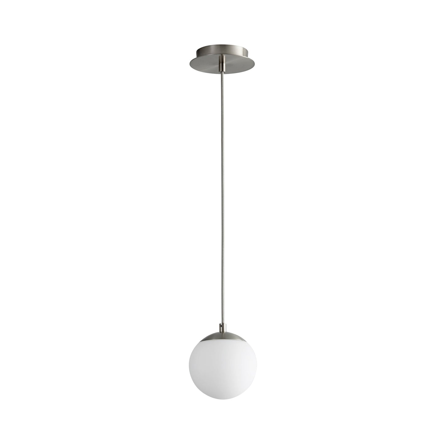 Luna LED Pendant Light in Satin Nickel (6-Inch).