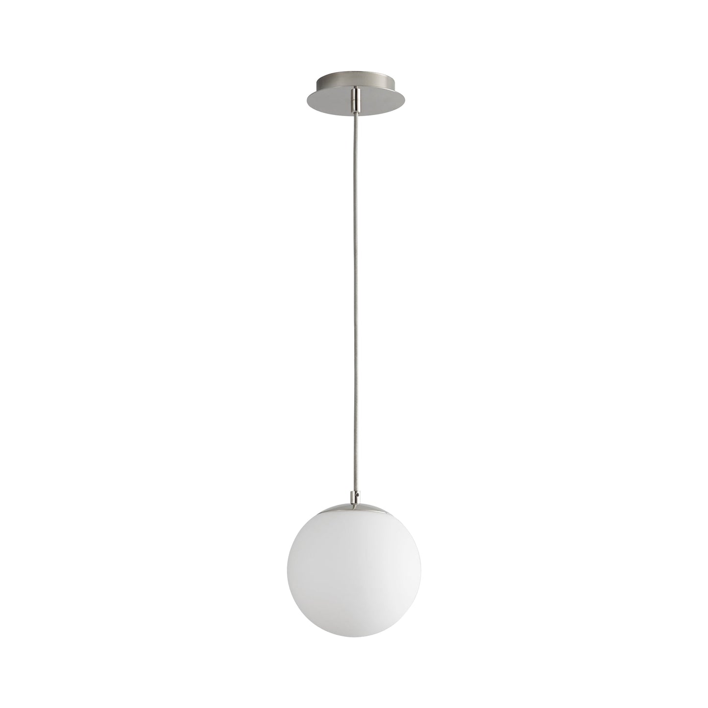 Luna LED Pendant Light in Polished Nickel (8-Inch).