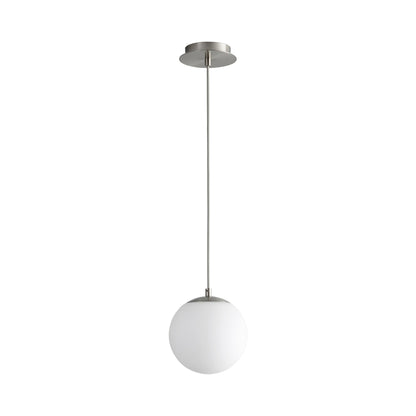 Luna LED Pendant Light in Satin Nickel (8-Inch).