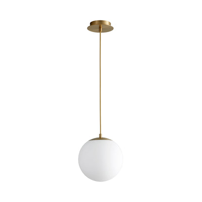 Luna LED Pendant Light in Aged Brass (10-Inch).