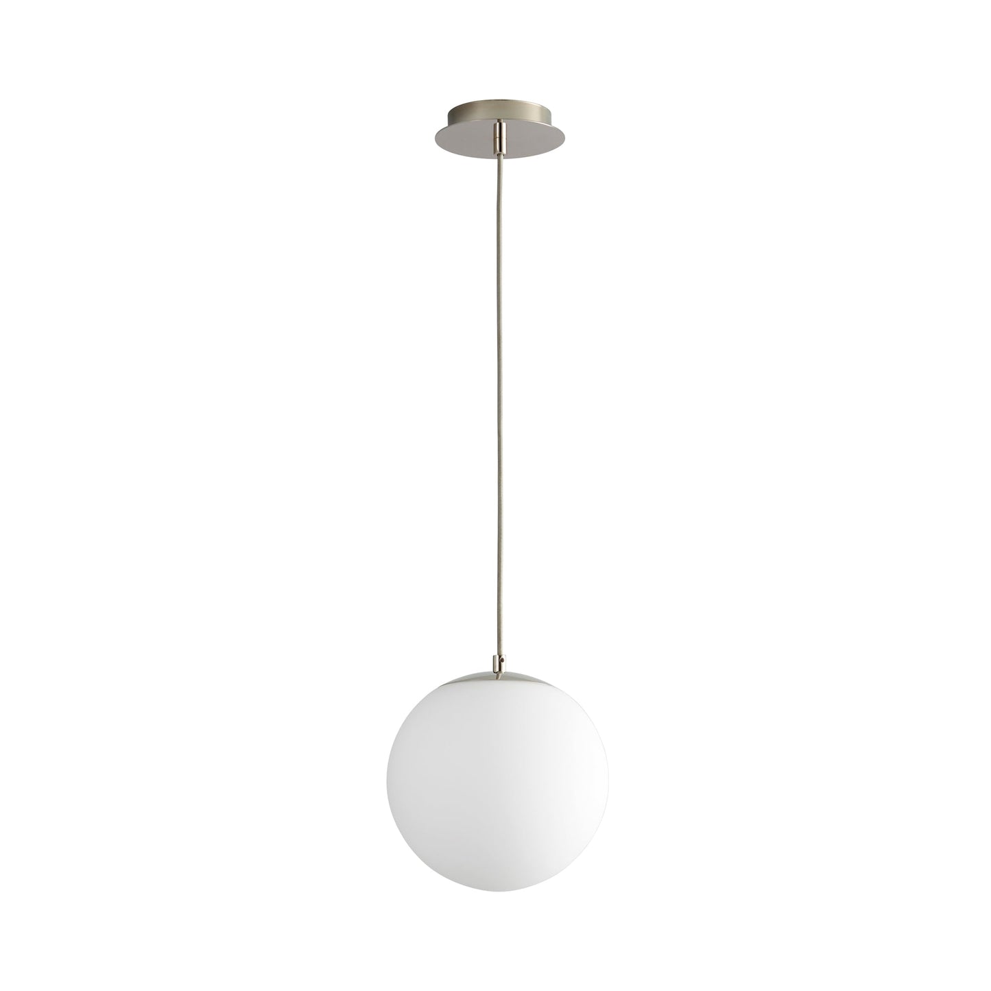 Luna LED Pendant Light in Polished Nickel (10-Inch).