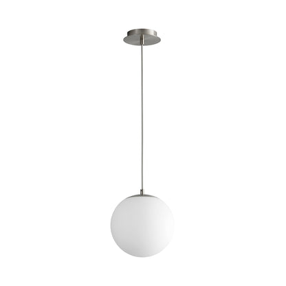 Luna LED Pendant Light in Satin Nickel (10-Inch).