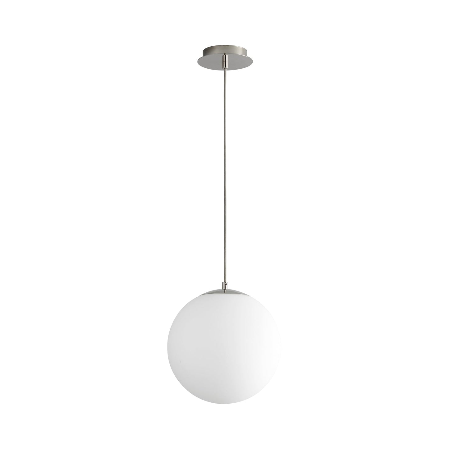 Luna LED Pendant Light in Polished Nickel (12-Inch).