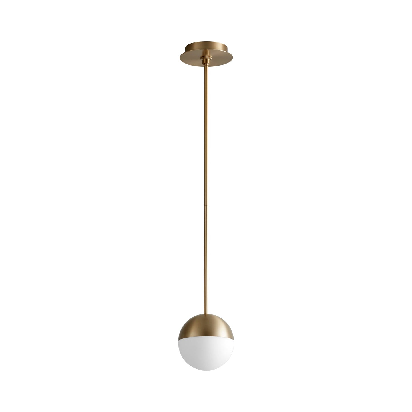 Mondo LED Pendant Light in Aged Brass (6-Inch).