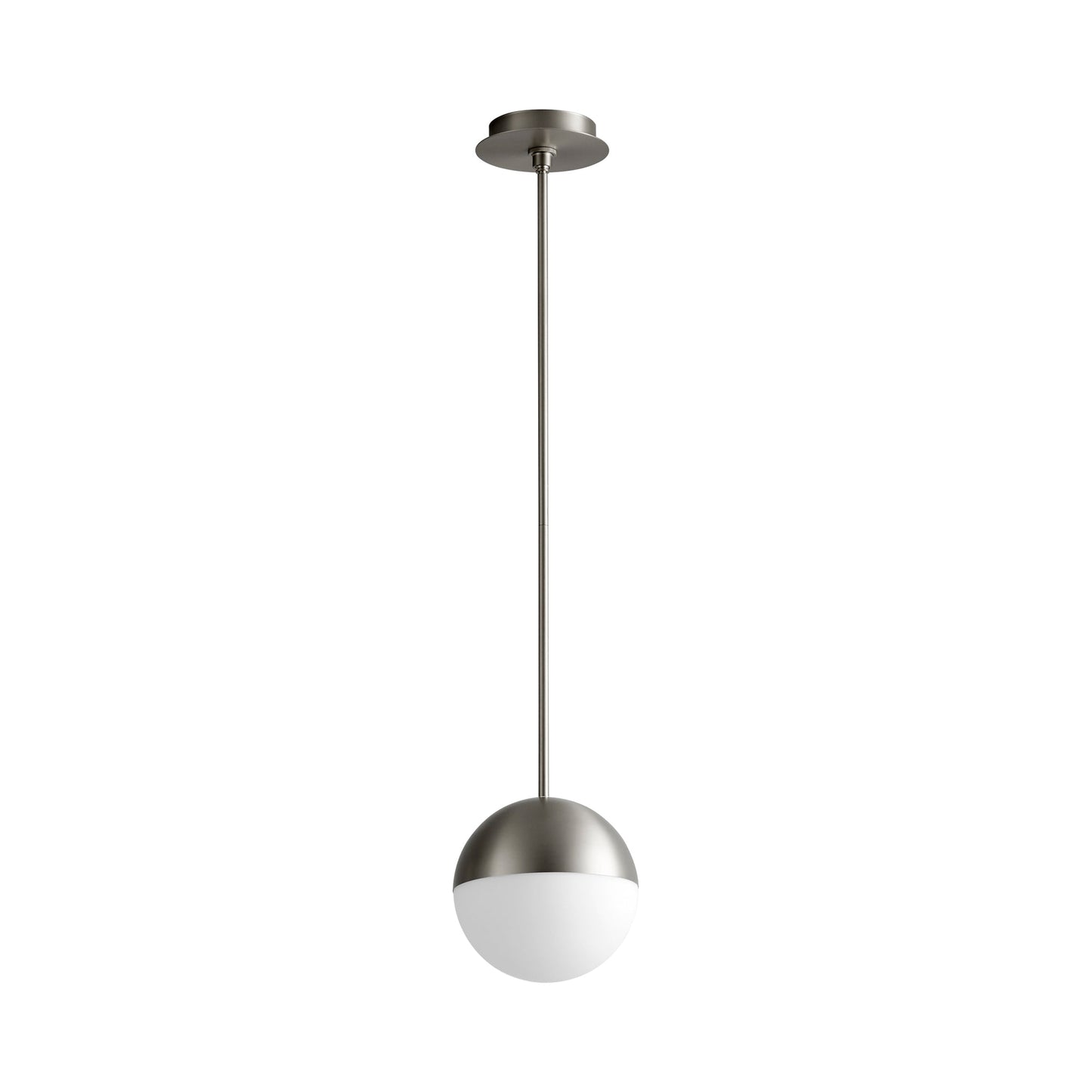 Mondo LED Pendant Light in Satin Nickel (8-Inch).