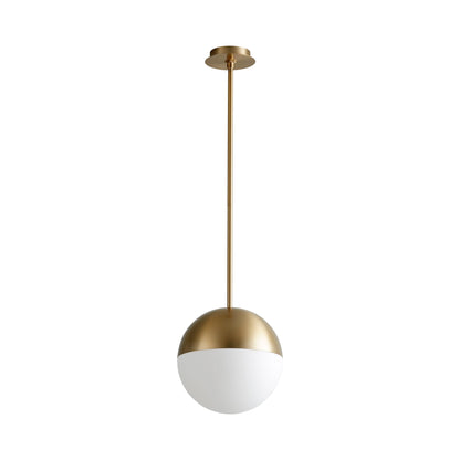 Mondo LED Pendant Light in Aged Brass (12-Inch).