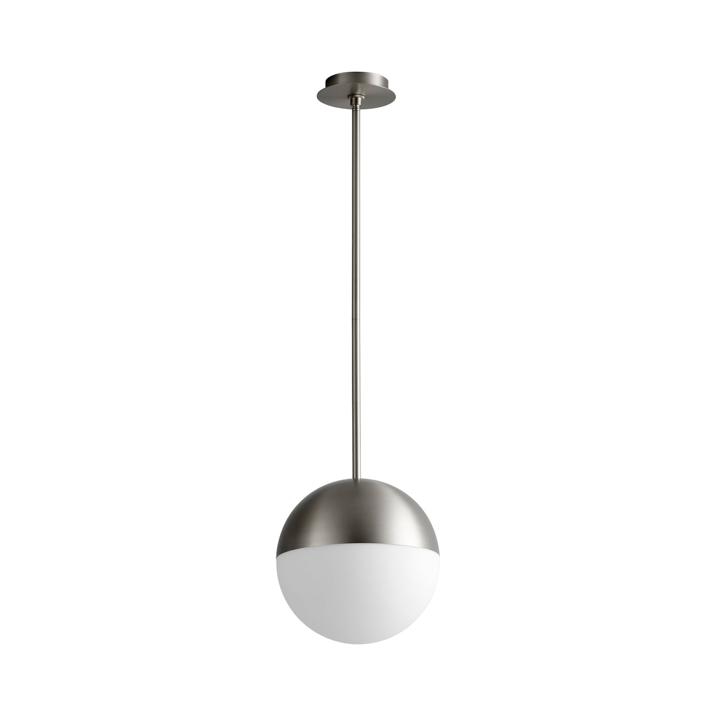Mondo LED Pendant Light in Satin Nickel (12-Inch).