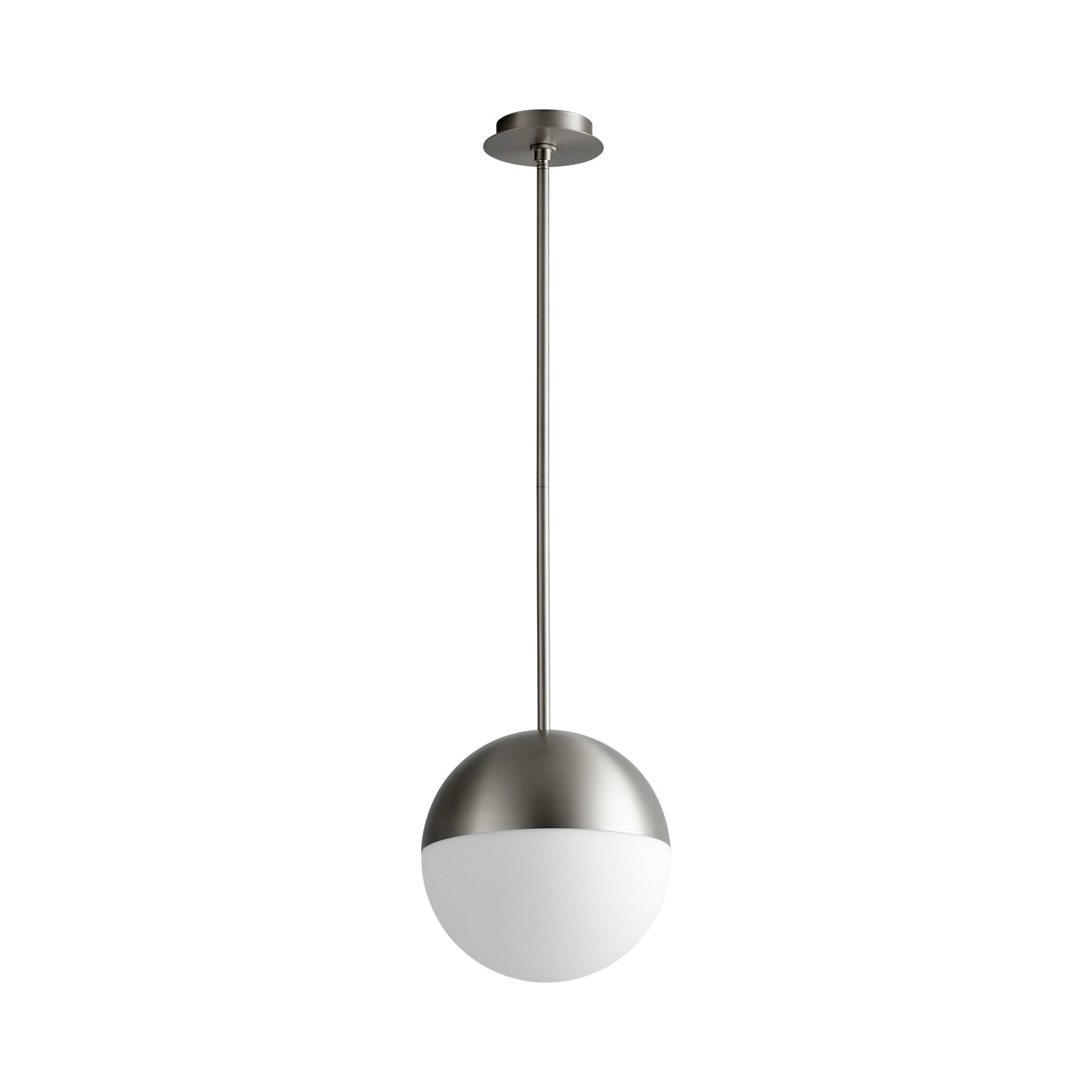 Mondo LED Pendant Light in Satin Nickel (12-Inch).