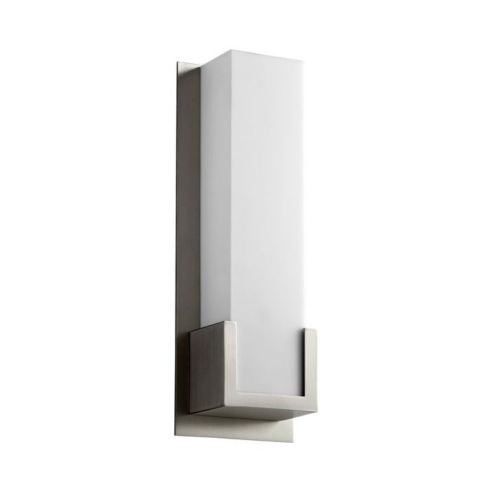Orion LED Bath Wall Light in Satin Nickel.