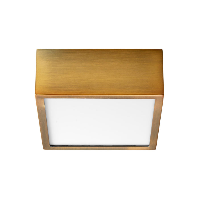 Pyxis LED Flush Mount Ceiling Light in Aged Brass (Small).