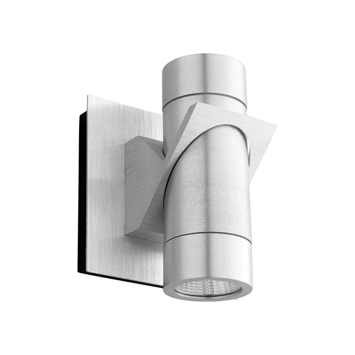 Razzo Outdoor LED Wall Light in Brushed Aluminum.